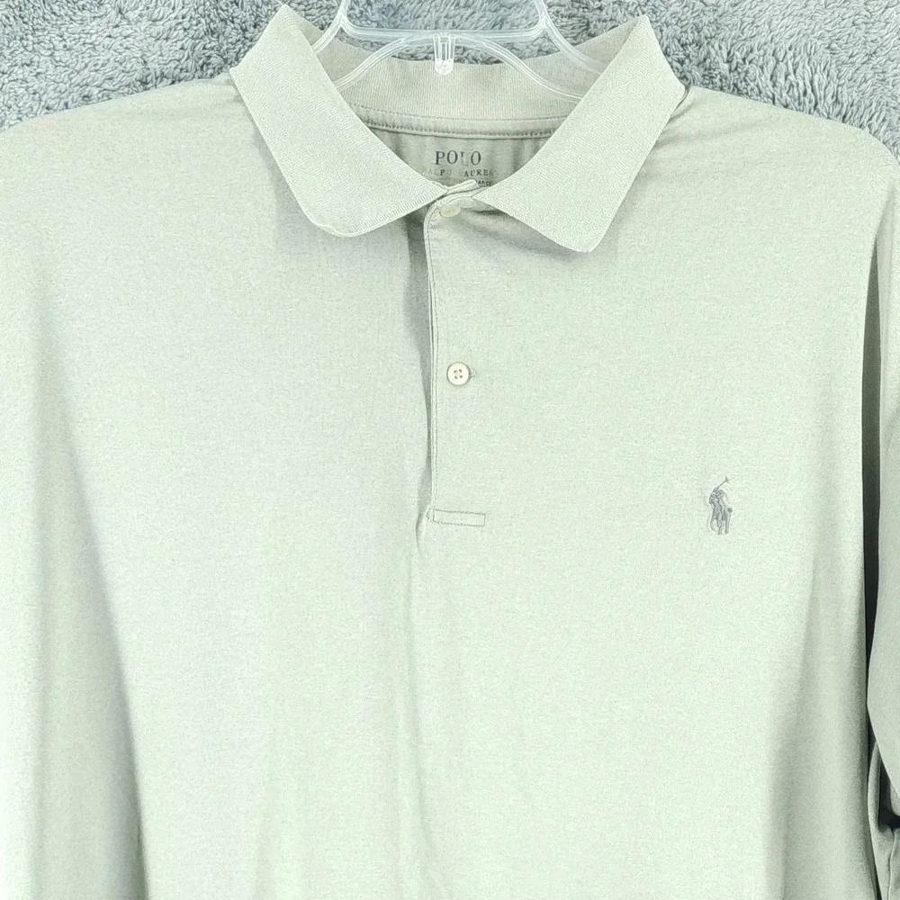 Polo Ralph Lauren Polo Shirt Mens 2XLT Gray Performance Classic Pony Big & Tall